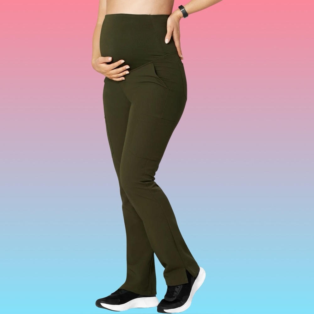 MANDELA SCRUBS MATERNITY CARGOS - OLIVE GREEN - MEDIUM TALL